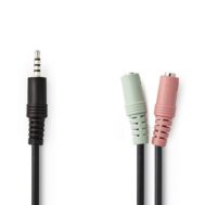 NEDIS Audio Kabel | 3.5 mm Muški - 2x 3.5 mm Ženski | 0.2 m | Crni 3 cagp22150bk02 2
