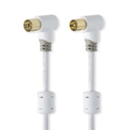 NEDIS Gold Plated Kutni Koaksijalni Kabel | Coax RF M - Coax RF Ž | 2.0 m 2 csbw40010wt20 1