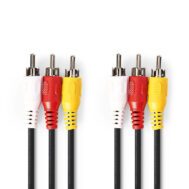 NEDIS Kabel | 3x RCA m -> 3x RCA m | Dužina 5m 2 cvgp24300bk50 1