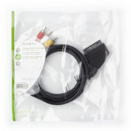 NEDIS Scart Kabel | Scart m - 3x RCA m | Prekidač | 2.0 m | Crni 3 cvgp31130bk20 2