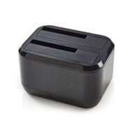 NEDIS USB 3.0 SATA III Dual Bay Docking Station za HDD i SSD | USB 3.2 Gen1 1 hddudb3200bk