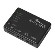 Mediatech HDMI Switch | 5x HDMI Ulaz | 1x HDMI Izlaz | 4K | Daljinski upravljač
