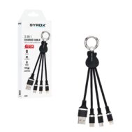 SYROX USB Kabel 3-u-1 | USB A - USB Type-C, Micro USB, Lightning | 2.0 A