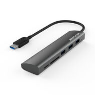 USB 3.0 Hub | USB A m | 3x USB A 3.0, 1x SD Card, 1x Micro SD, 1x DC | WAVLINK