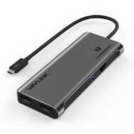 USB Type-C Hub | 1x Thunderbolt 3, 2x DP, 1x USB 3.0, 1x RJ45 Ethernet | WAVLINK