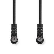 Kabel Koaksijalni | RF M - RF Ž | Kutni Konektori | 120 dB | Label | NEDIS 2 csgl40120bk151