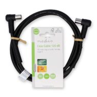 Kabel Koaksijalni | RF M - RF Ž | Kutni Konektori | 120 dB | Label | NEDIS 3 csgl40120bk152