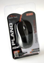 Miš Žični | 800 dpi | 3 Tipke | PLANO | Titanium | Mediatech 2 mt1091t1