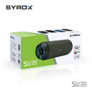 SYROX Bluetooth Zvučnik | Bluetooth 5.1 + EDR | Full Bass | RGB LED | Crni 3 sx s38 kutija