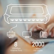 Switch 8-portni Gigabit 10|100|1000 Mbps CUDY 3 cd gs108d 2