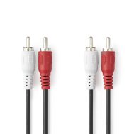 Kabel Audio 2x RCA m - 2x RCA m | 5.0 m | NEDIS 2 cagl24200bk50 1