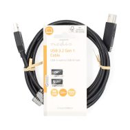 NEDIS USB 3.0 Kabel | A Muški - B Muški | 2.0 m | Crni 3 ccgl61100bk20 2