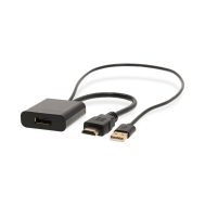 HDMI to Displayport Konverter | Ulaz: HDMI m | Izlaz: DP ž + USB | NEDIS 2 ccgb34300bk02 1
