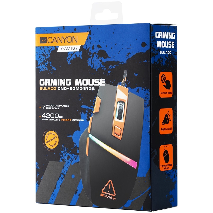Gaming miš | Sulaco GM-4 | 4200 dpi | RGB | 7 Programabilnih Tipki | CANYON 4 cnd sgm04rgb 3