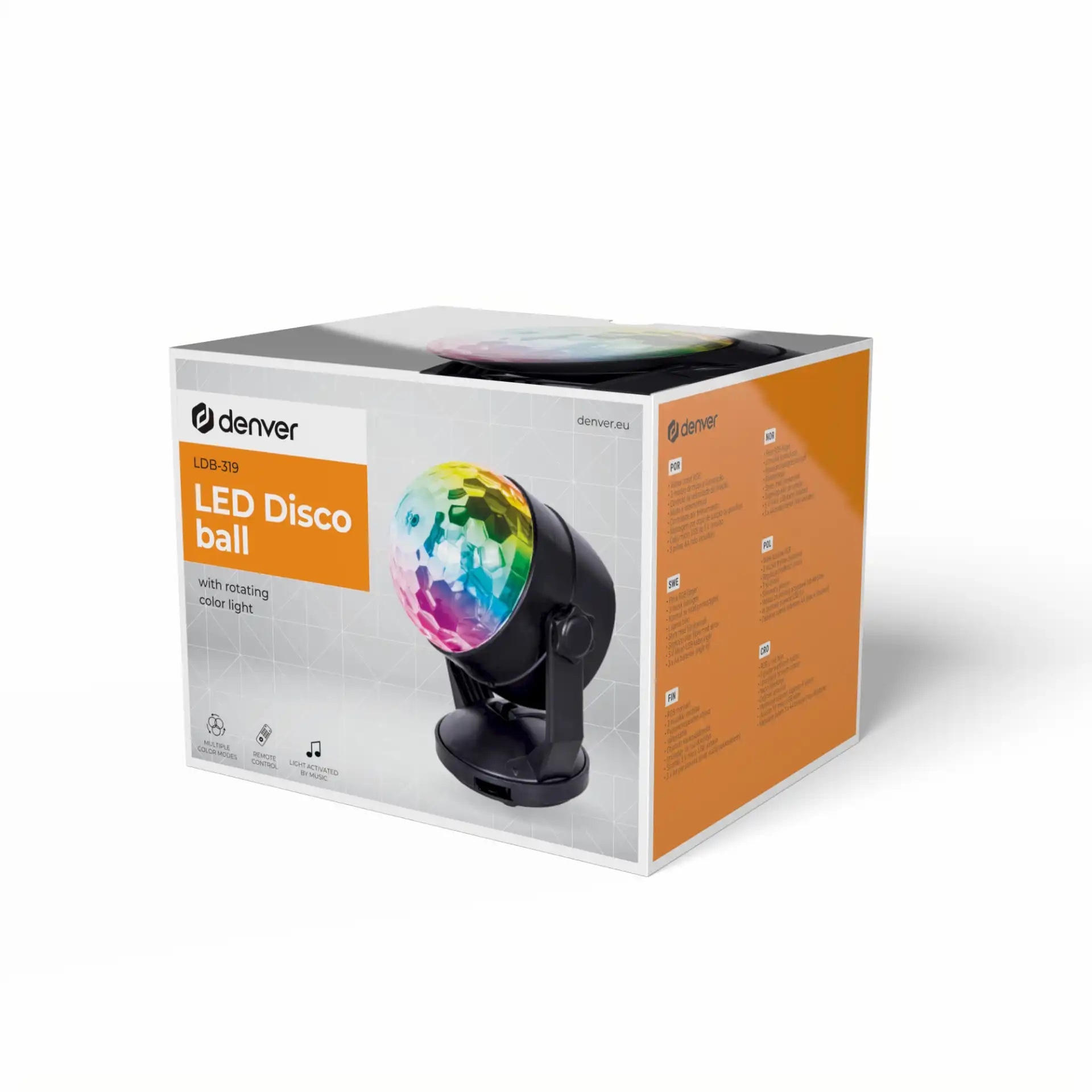 LED Disco Kugla | Rotirajuća | Aktivacija Zvukom | DENVER 4 dv ldb 319mk2 3