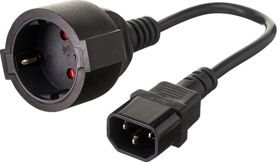 Kabel Za Napajanje | IEC-C14 m - Schuko ž | 0.4 m | 3 x 0.75mm2 | GBC 1 jl14218005