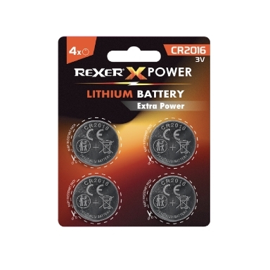 CR2016 Dugmasta Baterija | 3V | Pakiranje 4 kom | REXER 1 rxba2 20164p