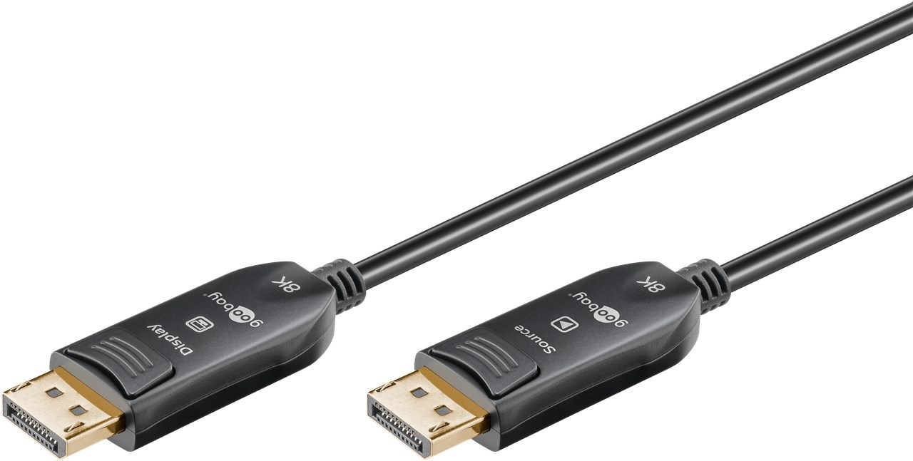 Optički Displayport Hybrid Kabel 2.0 | 8K@60Hz | 40 Gbps | 10m | GOOBAY 1 wt 64866