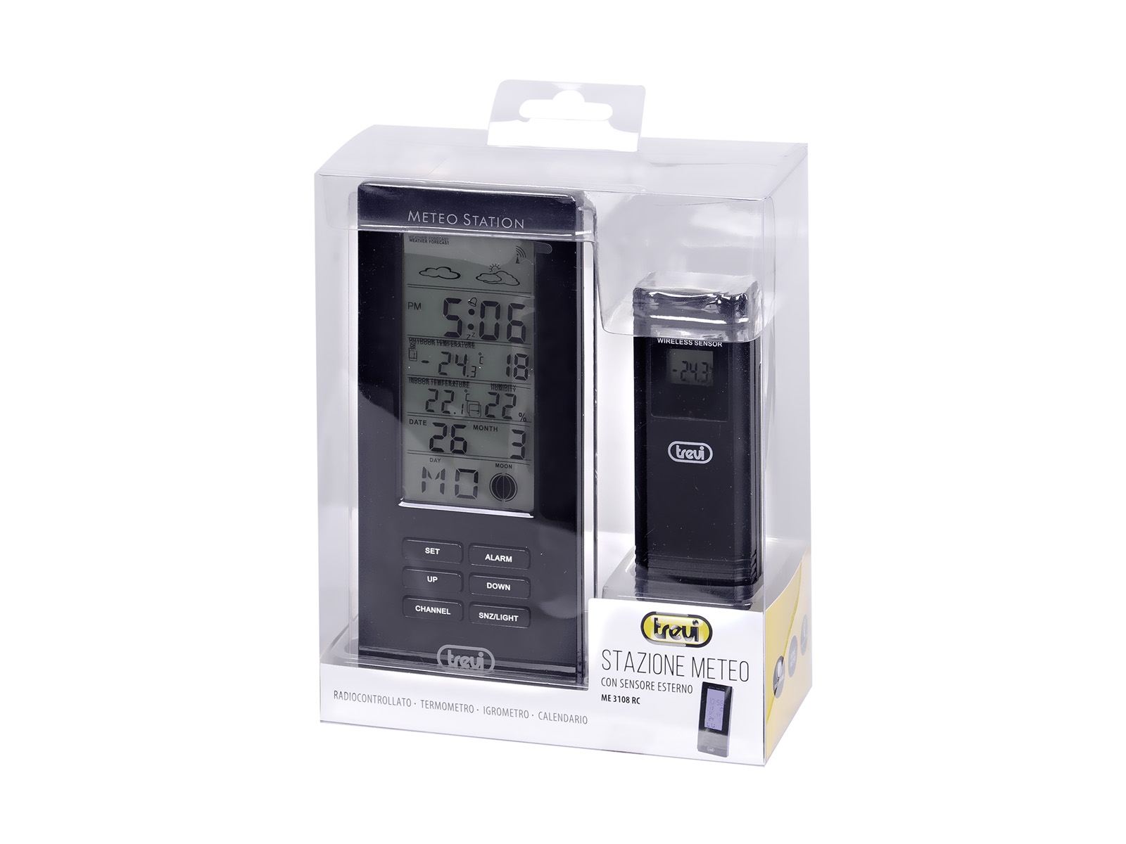 Meteo Stanica | Eksterni Senzor | Radijski Kontrolirani Sat | ME 3108 RC | TREVI 4 trv0310800 3
