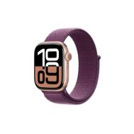 Apple Watch Series 10 GPS 46mm | Rose Gold Aluminium Case | Plum SportLoop MWWV3