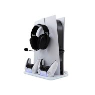 Rashladni Stalak za PS5 Konzolu | Punjač za 2 Joysticka | White Shark KIMURA-2