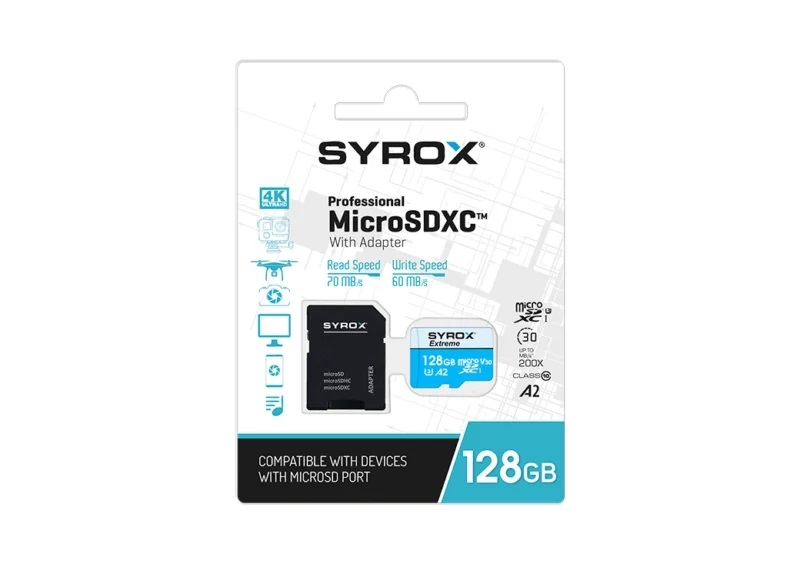 Micro SD Memorijska Kartica sa SD Adapterom | 128 GB | SYROX 2 sx mc128 1
