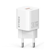 USB PD Brzi Punjač | 3.0A | 30W PD | USB-C i USB-A Utor | SYROX