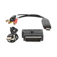 Video Grabber | USB 2.0 | Scart, RCA, S-VHS | NEDIS 8 vgrru101bk 1