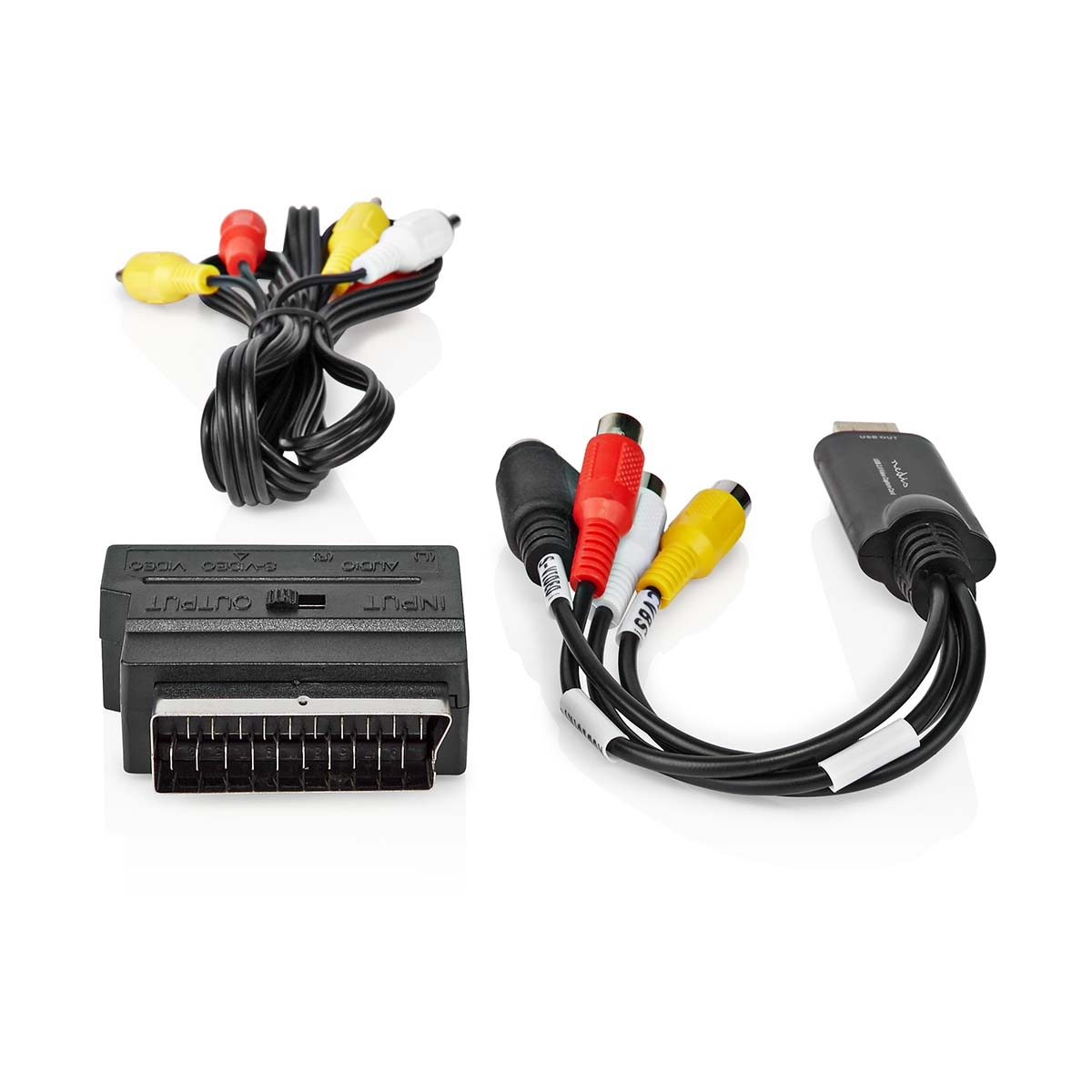 Video Grabber | USB 2.0 | Scart, RCA, S-VHS | NEDIS 3 vgrru101bk 2