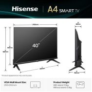 HISENSE LED TV 40A4Q | 40" | FHD | VIDAA OS 4 T1 N00036198 1