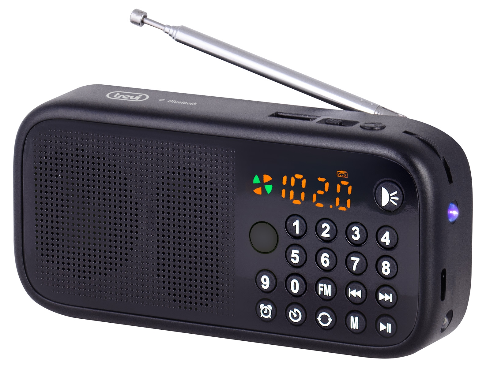 Radio Prijemnik FM | Bluetooth | USB, SD | Zaslon | LED Lampa | TREVI 1 trv0dr7f4000
