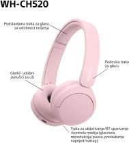 SONY CH520 Wireless | Pink 4 C WHCH520P.CE7 1