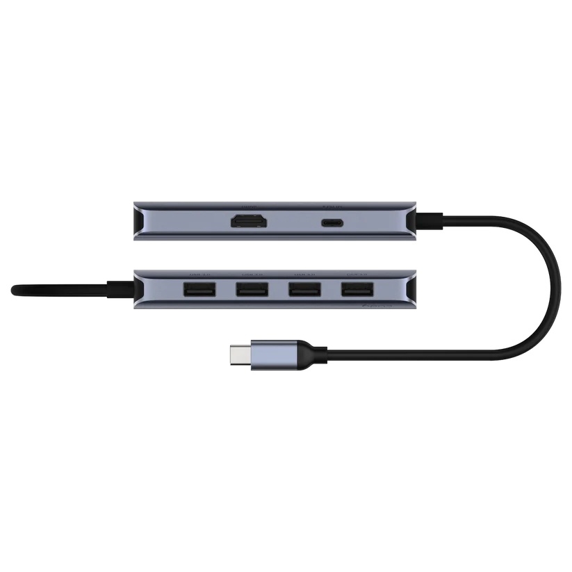 USB Type-C Hub 6-u-1 | 4x USB-A 3.2, 1x USB-C PD 100W, 1x HDMI 4K@30Hz | Cudy 3 cd uh500 2
