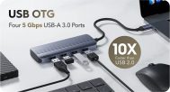 USB Type-C Hub 6-u-1 | 4x USB-A 3.2, 1x USB-C PD 100W, 1x HDMI 4K@30Hz | Cudy 16 cd uh500 6
