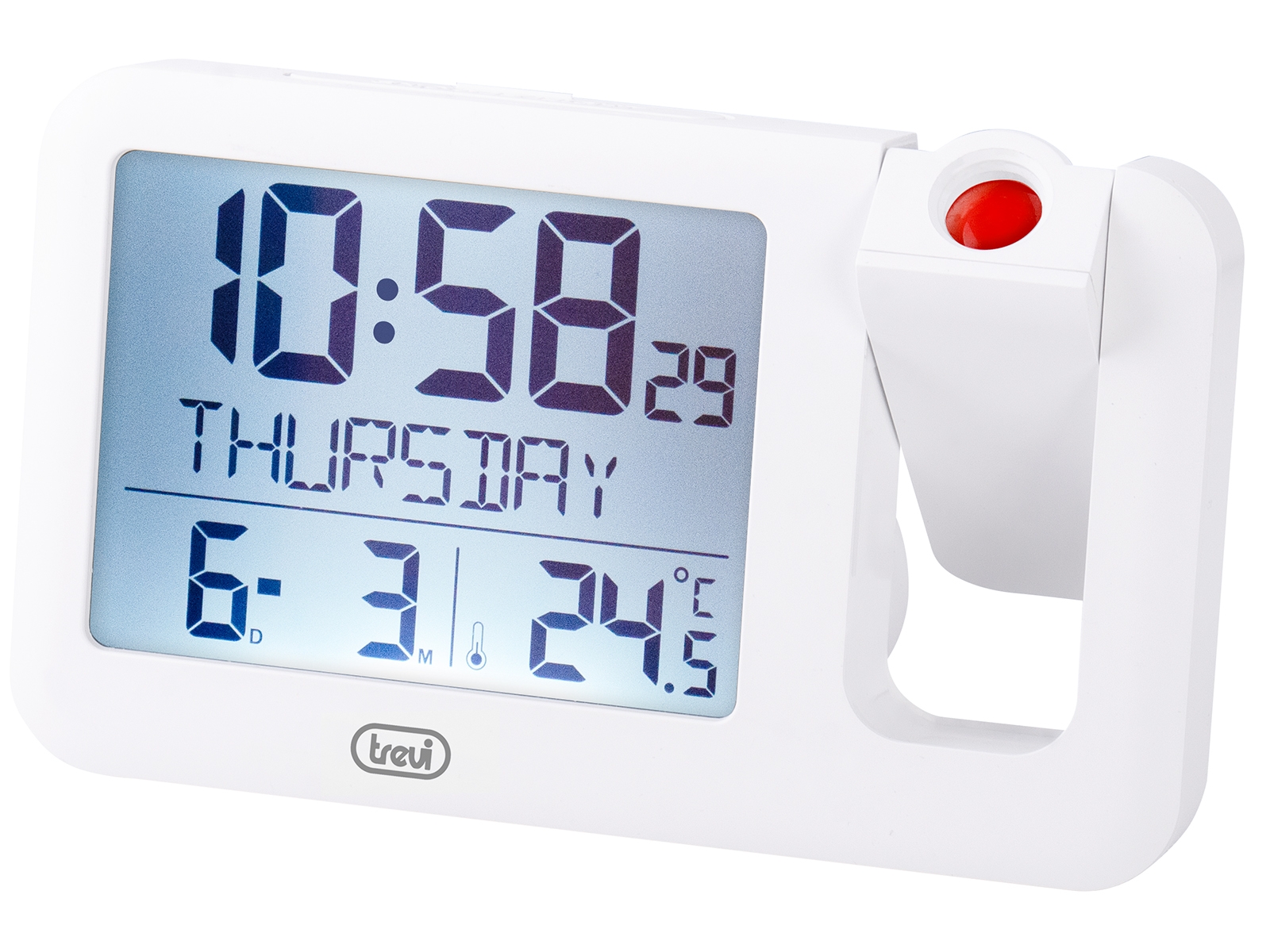 Digitalni Sat s Projektorom | Termometar | Alarm | PJ3030 | TREVI 1 trv0303001