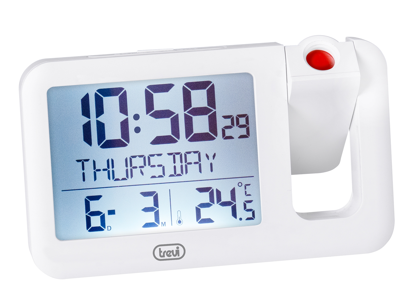 Digitalni Sat s Projektorom | Termometar | Alarm | PJ3030 | TREVI 3 trv0303001 2