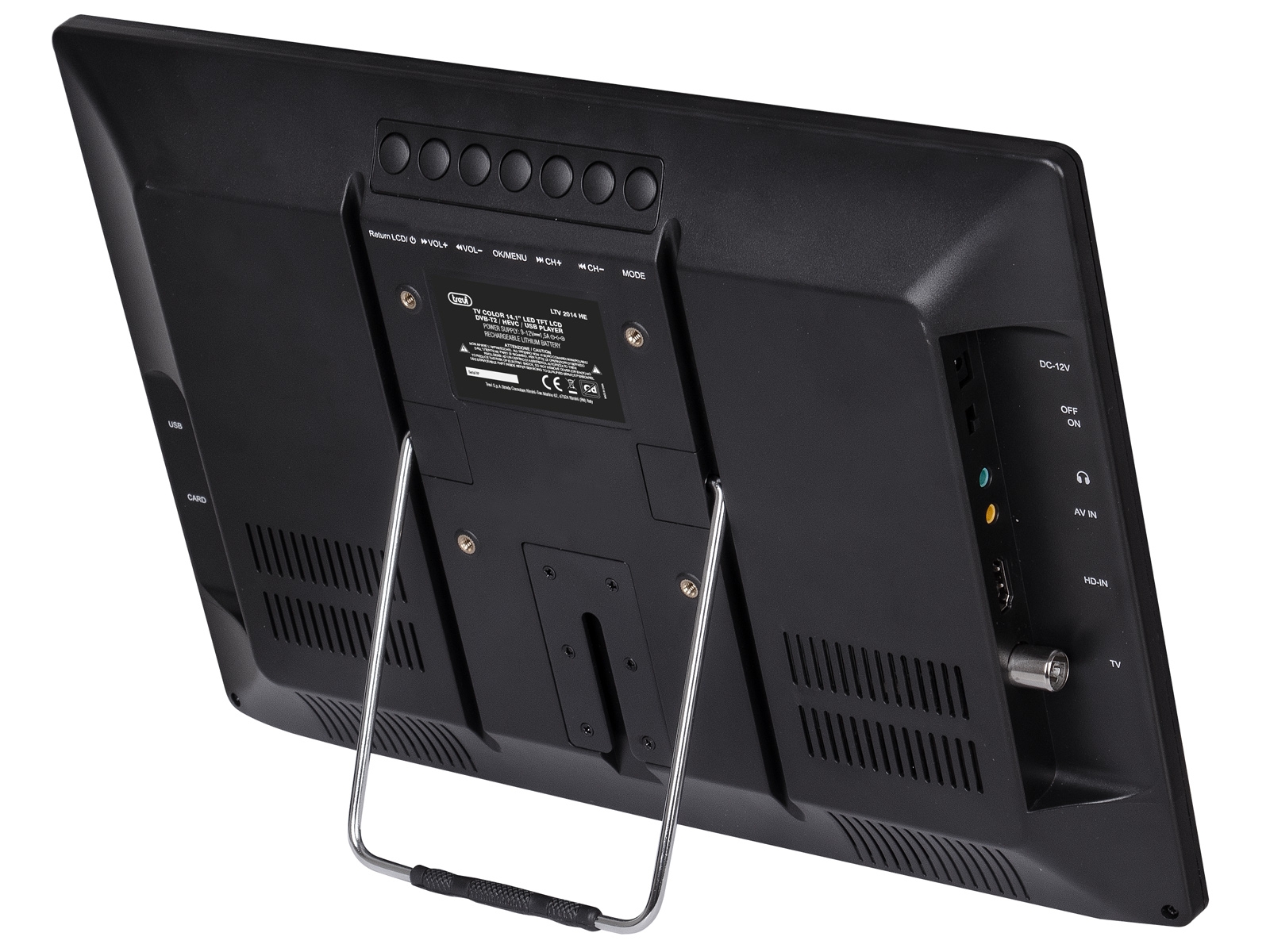 Televizor 14.1" | DVB-T2 H.265 | 12V, 230V i Rad Na Bateriju | Antena | TREVI 4 trv2014he00 3