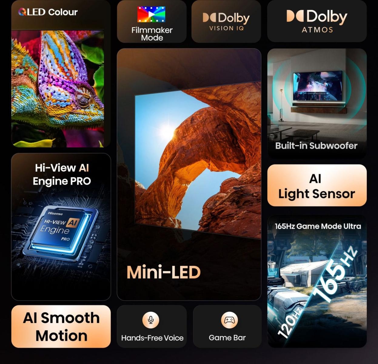 HISENSE TV LED 100U7Q | 100" | Mini LED | 4K 3 T1 N00036190 2