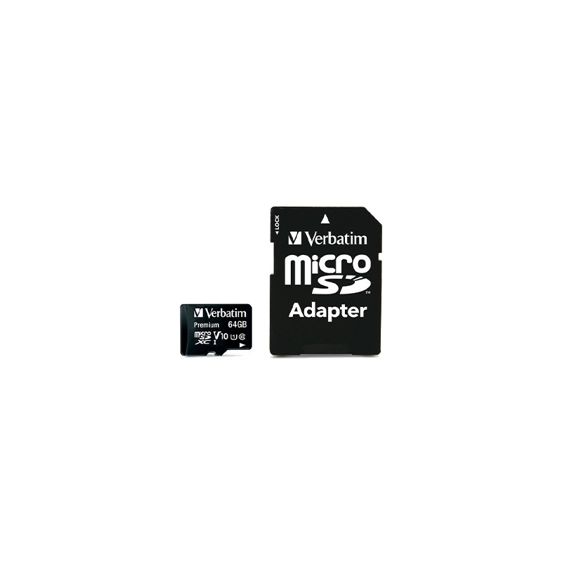 Memorijska kartica MicroSDXC Verbatim 64GB, (C10) UHS-I, s adapterom 1 tg 44084