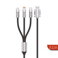 USB 3-u-1 Kabel | USB Type-C, Lightning, Micro USB | 3.0A | TORIMA