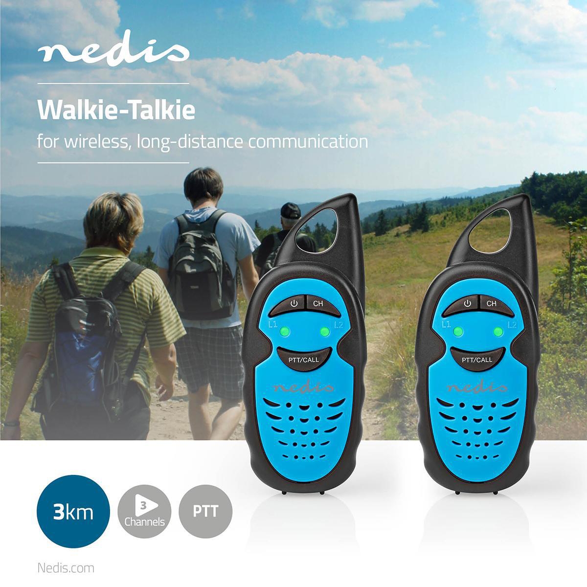 Walkie Talkie | Domet do 3 km | Set 2 kom | NEDIS 6 wltk0300bu 5