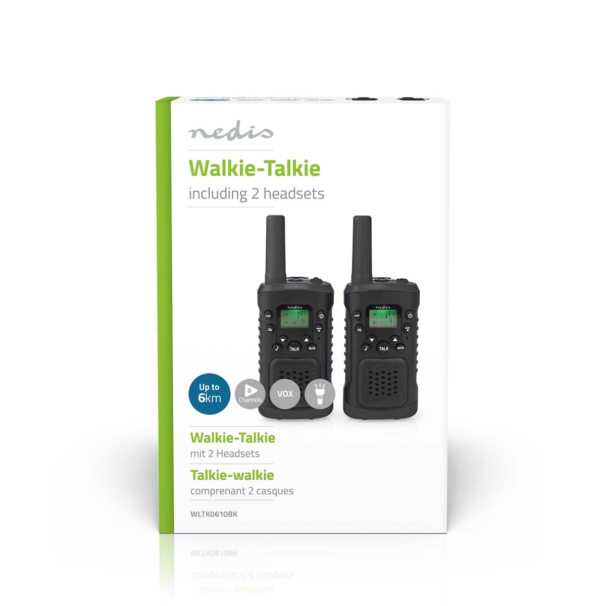 Walkie Talkie | Domet do 6 km | Set 2 kom | NEDIS 9 wltk0610bk 8