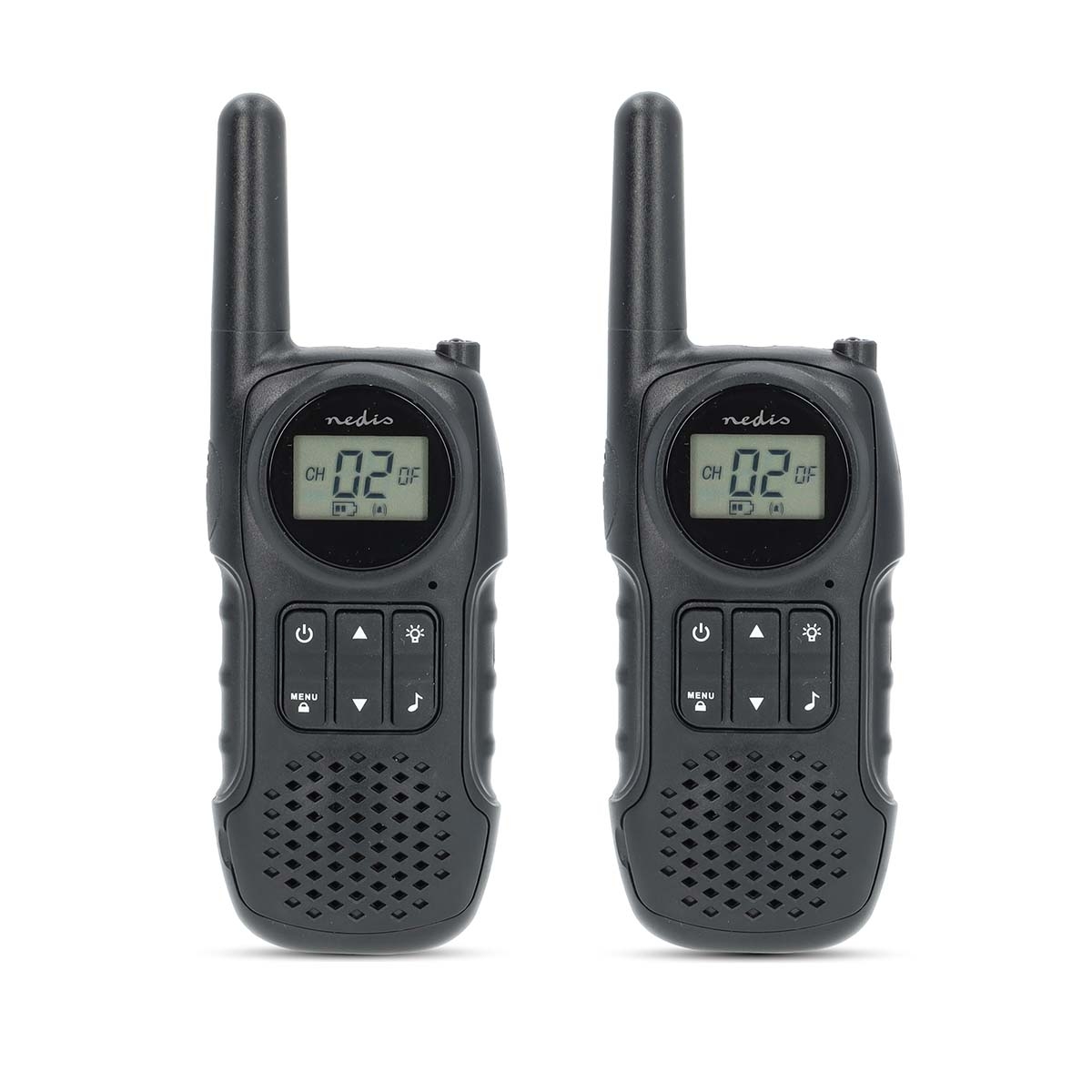 Walkie Talkie | Domet do 10 km | Punjive Baterije | Set 2 kom | NEDIS 1 wltk1050bk