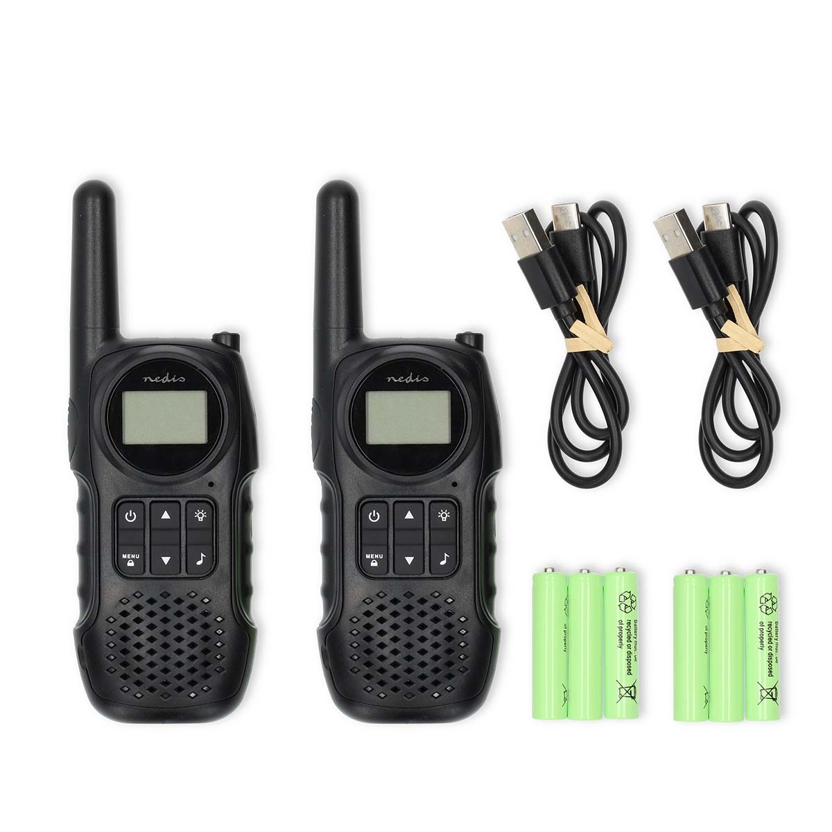 Walkie Talkie | Domet do 10 km | Punjive Baterije | Set 2 kom | NEDIS 8 wltk1050bk 7