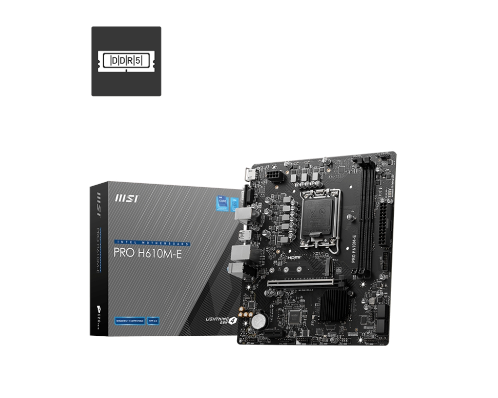 MSI PRO H610M-G | LGA 1700 | H610 | DDR5 1 A PRO20H610M E DDR5