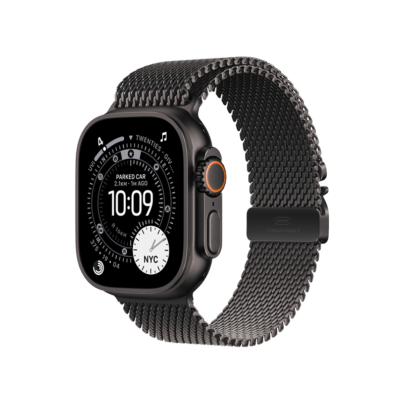 Apple Watch Ultra 3 49mm | Black Titanium | Black Titanium Milanese Loop 1 S1 22298