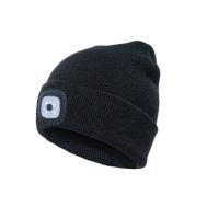 Zimska Kapa s Punjivom LED Lampom | Crna | REXER
