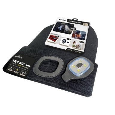 Zimska Kapa s Punjivom LED Lampom | Crna | REXER 6