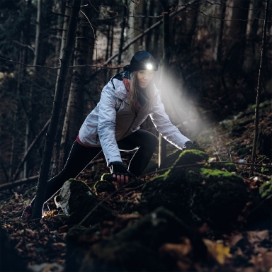 Zimska Kapa s Punjivom LED Lampom | Siva | REXER 3