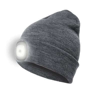 Zimska Kapa s Punjivom LED Lampom | Siva | REXER 4